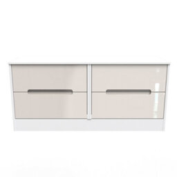 Turin 4 Drawer Bed Box In Kashmir Gloss & White (Ready Assembled)