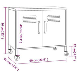 Walplus Storage Cabinet Orange 60X35X56 Cm Steel - thumbnail 9