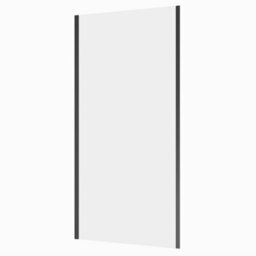 Affine 1400 X 800mm Sliding Shower Door Side Panel Enclosure 6mm Glass Black Framed - thumbnail 3