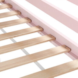 Beliani Mid Sleeper Bed Pine Wood Ascoux 90 X 200 Cm (Eu Single) Pink - thumbnail 8
