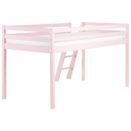 Beliani Mid Sleeper Bed Pine Wood Ascoux 90 X 200 Cm (Eu Single) Pink - thumbnail 7