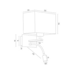 Luminosa Lighting Luminosa Hilary Reading Wall Light White, Chrome 560Lm 3000K - thumbnail 3