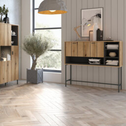 Furniture To Go Arundel Bar Table With 1 Flap In Oak/grey - thumbnail 4