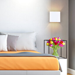 Harper Living Ceramic Square Wall Light, Up And Down White Paintable G9 Socket (No Bulb) - thumbnail 6