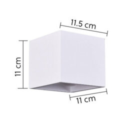 Harper Living Ceramic Square Wall Light, Up And Down White Paintable G9 Socket (No Bulb) - thumbnail 5