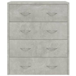 Berkfield Sideboard With 4 Drawers 60X30.5X71 Cm Concrete Grey - thumbnail 4