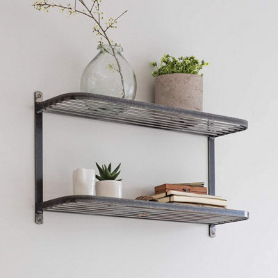 Garden Trading Steel Wall Double Shelf 40X70X20.5Cm - image 1
