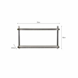 Garden Trading Steel Wall Double Shelf 40X70X20.5Cm - thumbnail 3