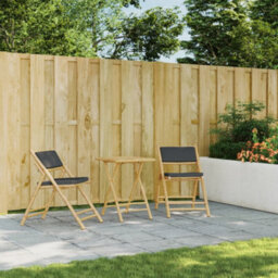 Berkfield Folding Garden Table 55X55X75 Cm Bamboo - thumbnail 3