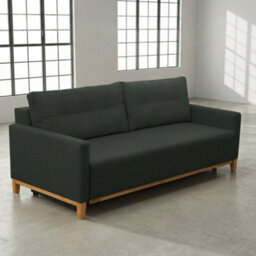 Ariel Upholstered Sofa Bed With Storage Foam Wavy Springs Wooden Frame Loose Cushions 213X101X91 Cm Graphite - thumbnail 2
