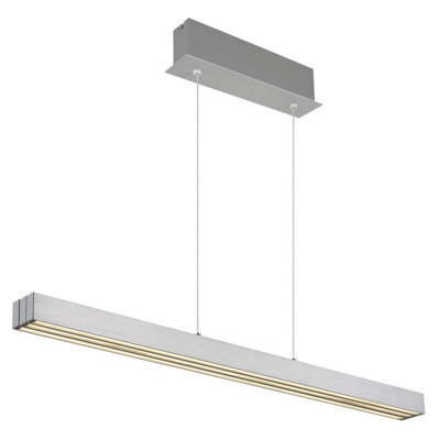 Luminosa Lighting Luminosa Ethan Bar Pendant Ceiling Light Aluminium Brushed Led Dimmable 2700-6000K Touch Dimmer - image 1