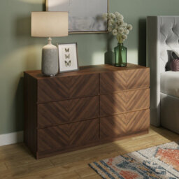 Gfw Catania 3+3 Drawer Chest Royal Walnut - thumbnail 1
