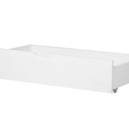 Wyld And Coco Brightnest Set Of 2 Under-Bed Storage Drawers White Solid Pine With Wheels, W58 X L97 X H20Cm - thumbnail 2