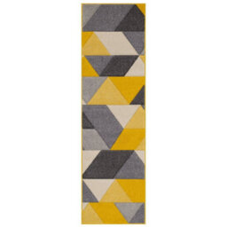 Modern Easy To Clean Grey Geometric Rug For Dining Room-200Cm X 285Cm - thumbnail 8