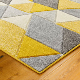 Modern Easy To Clean Grey Geometric Rug For Dining Room-200Cm X 285Cm - thumbnail 4