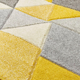 Modern Easy To Clean Grey Geometric Rug For Dining Room-200Cm X 285Cm - thumbnail 2