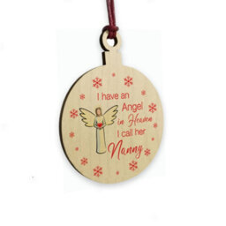 Red Ocean Remembrance Bauble Christmas Tree Decoration For Nanny Wooden Plaque Memorial Gifts For Nanny Keepsake - thumbnail 4