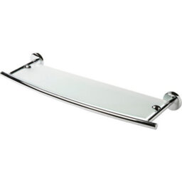 GoodHome Ormara Silver Effect Glass Rectangular Shelf (L)58.5Cm X (D)17Cm - thumbnail 1