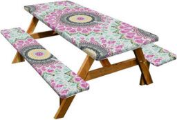 Picnic Bench Covers, Table Cover With Covers - Outdoor Seat Cover, Camping Tablecloth - thumbnail 1
