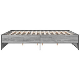 Berkfield Bed Frame Without Mattress Grey Sonoma 180X200 Cm Super King - thumbnail 5