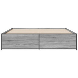 Berkfield Bed Frame Without Mattress Grey Sonoma 180X200 Cm Super King - thumbnail 4