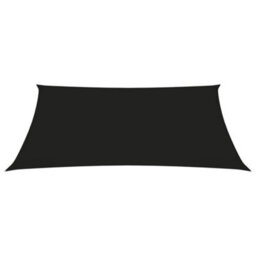Berkfield Sunshade Sail Oxford Fabric Trapezium 2/4X3 M Black - thumbnail 2