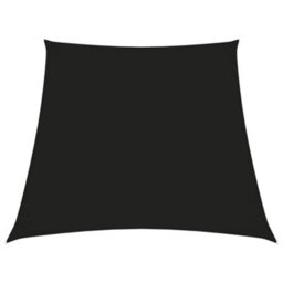 Berkfield Sunshade Sail Oxford Fabric Trapezium 2/4X3 M Black - thumbnail 1