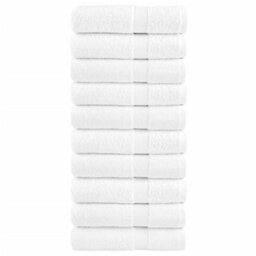 Berkfield Premium Bath Towels Solund 10Pcs White 100X150Cm 600Gsm - thumbnail 1