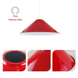 Chrome Cone Lamp Shade Metal Easy Fit Light Shade Pendant Ceiling Lampshade For Living Room Bedroom Table Lamp - thumbnail 8