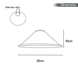 Chrome Cone Lamp Shade Metal Easy Fit Light Shade Pendant Ceiling Lampshade For Living Room Bedroom Table Lamp - thumbnail 3