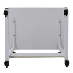White Rolling Desk Laptop Tray Study Writing Desk Overbed Table Height Adjustable Desk - thumbnail 3