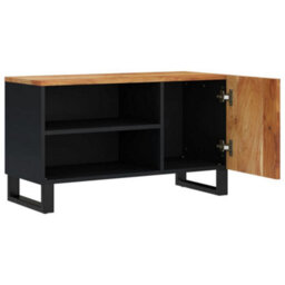 Berkfield Tv Cabinet 80X33X46 Cm Solid Wood Acacia&engineered Wood - thumbnail 4