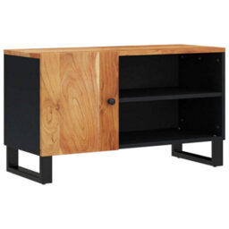 Berkfield Tv Cabinet 80X33X46 Cm Solid Wood Acacia&engineered Wood - thumbnail 2