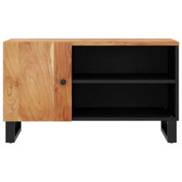 Berkfield Tv Cabinet 80X33X46 Cm Solid Wood Acacia&engineered Wood - thumbnail 5