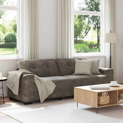 Vidaxl Sofa With Cushion Dark Grey Faux Leather - image 1
