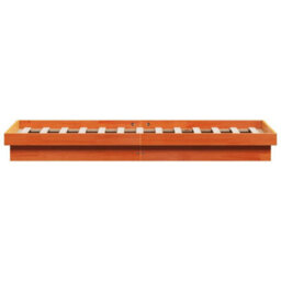Berkfield Led Bed Frame Without Mattress Wax Brown 120X190 Cm Small Double Solid Wood - thumbnail 8