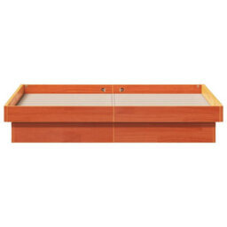 Berkfield Led Bed Frame Without Mattress Wax Brown 120X190 Cm Small Double Solid Wood - thumbnail 7