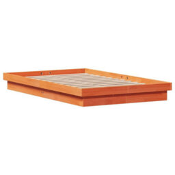 Berkfield Led Bed Frame Without Mattress Wax Brown 120X190 Cm Small Double Solid Wood - thumbnail 5