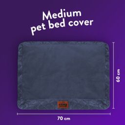 Slumberdown Navy Fabric Dog Bed Replacement Cover (W)70Cm (D)60Cm Medium - thumbnail 2