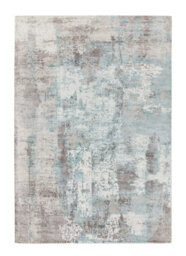 Blue Viscose Handmade , Luxurious , Modern Easy To Clean Abstract Rug For Living Room, Bedroom - 200Cm X 290Cm - thumbnail 6