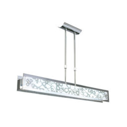 Luminosa Lighting Luminosa Euphoria Linear Pendant 2 Light T5 Wire, Polished Chrome, Opal White Glass, Not Led, Cfl Compatible