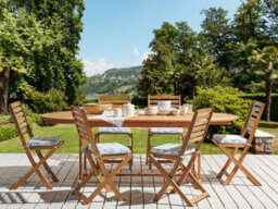 Beliani Set Of 6 Garden Chair Cushions Tolve 39 X 31 Cm Light Blue - thumbnail 2