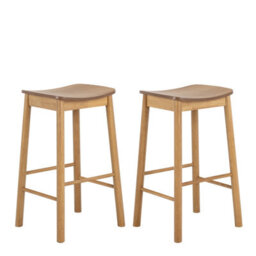 Furniture To Go Barlow Bar Table In Matt Oak Included 2 Barlow Bar Stool Without Back In Matt Oak - thumbnail 5