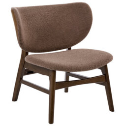 Beliani Traditional Armchair Day Boucle Taupe - thumbnail 4