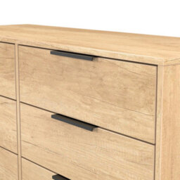Beijing 6 Drawer Midi Chest Of Drawers In Nebraska Oak (Ready Assembled) - thumbnail 5