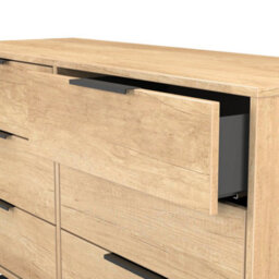 Beijing 6 Drawer Midi Chest Of Drawers In Nebraska Oak (Ready Assembled) - thumbnail 6