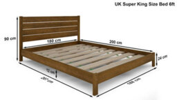 Nodax Super King Bed Frame, F15, Solid Pine Wood, Easy Assembly, Sturdy Slats & Extra Support Legs, 6Ft, Pine Finish - thumbnail 7