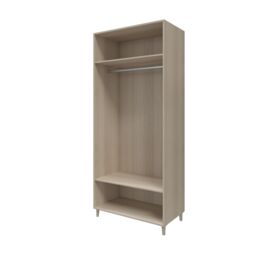 GoodHome Atomia Freestanding Matt White Oak Effect Particle Board Wardrobe (H)2250mm (W)1000mm (D)580mm - thumbnail 3