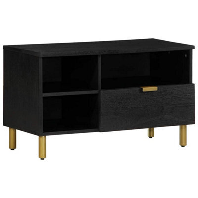 Berkfield Tv Cabinet Black 80X33X46 Cm Engineered Wood - image 1