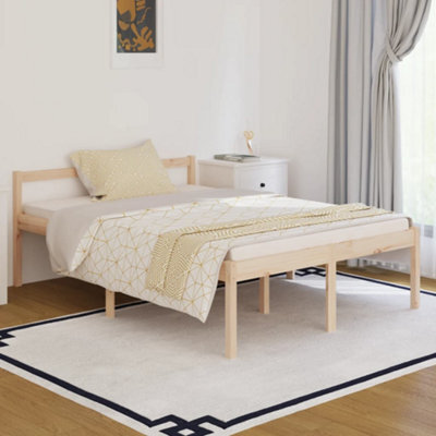 Berkfield Bed Frame Solid Wood Pine 140X190 Cm - image 1